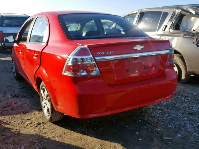 KL1TD5DE3AB130064 - 2010 CHEVROLET AVEO LS RED photo 3