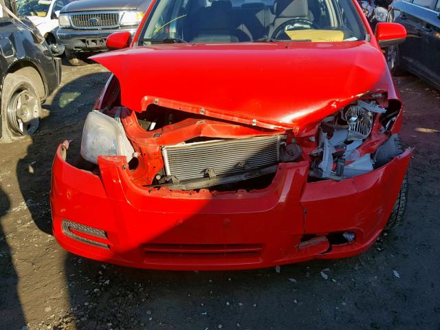 KL1TD5DE3AB130064 - 2010 CHEVROLET AVEO LS RED photo 7