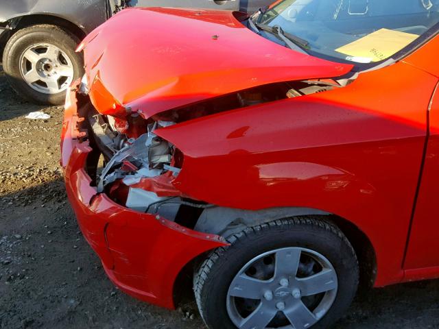 KL1TD5DE3AB130064 - 2010 CHEVROLET AVEO LS RED photo 9