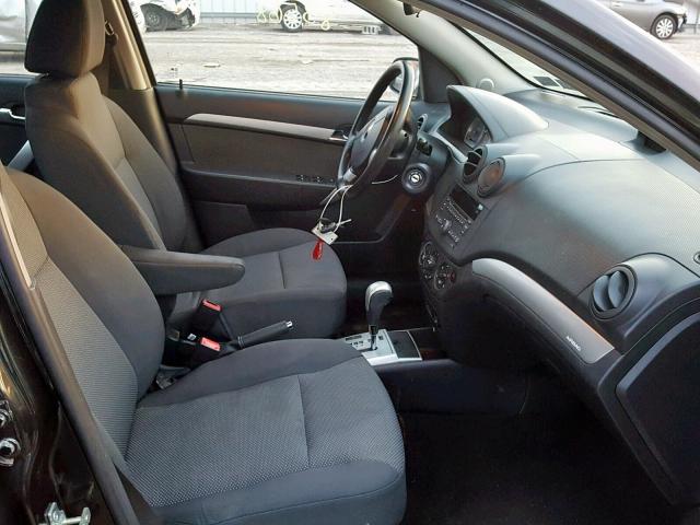 KL1TD5DE5BB190199 - 2011 CHEVROLET AVEO LS BLACK photo 5