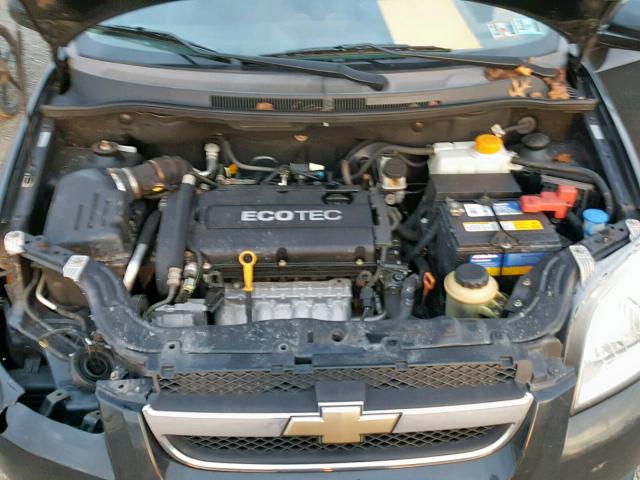 KL1TD5DE5BB190199 - 2011 CHEVROLET AVEO LS BLACK photo 7