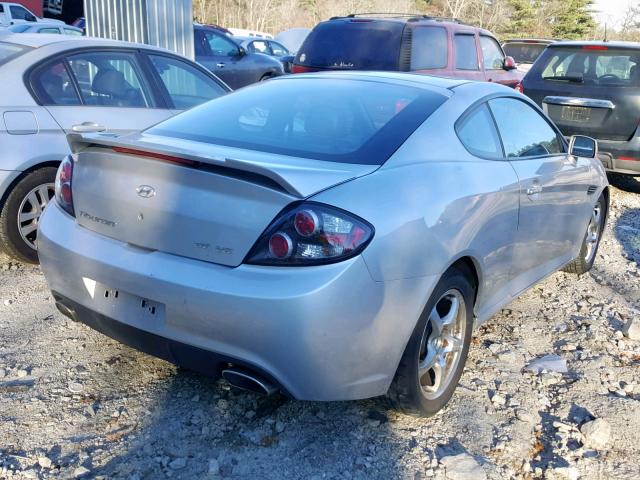 KMHHN66F38U272433 - 2008 HYUNDAI TIBURON GT SILVER photo 4