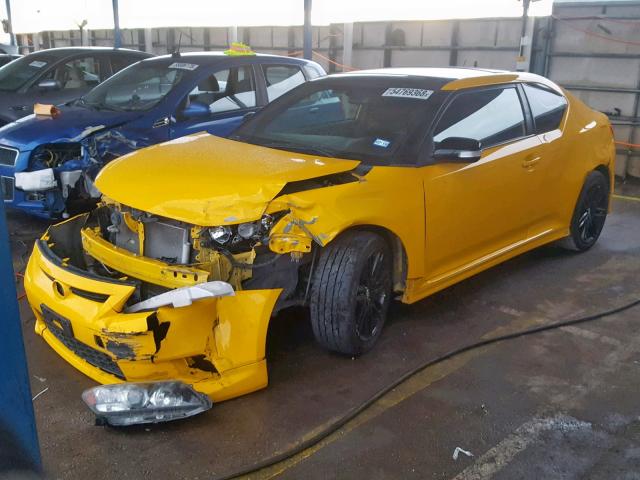 JTKJF5C75C3024007 - 2012 TOYOTA SCION TC YELLOW photo 2