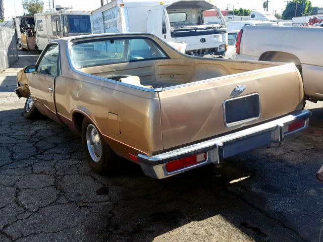 3GCCW80H6GS916801 - 1986 CHEVROLET EL CAMINO GOLD photo 3