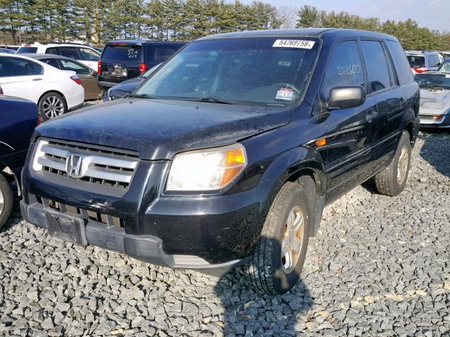 5FNYF28137B030373 - 2007 HONDA PILOT LX BLACK photo 2