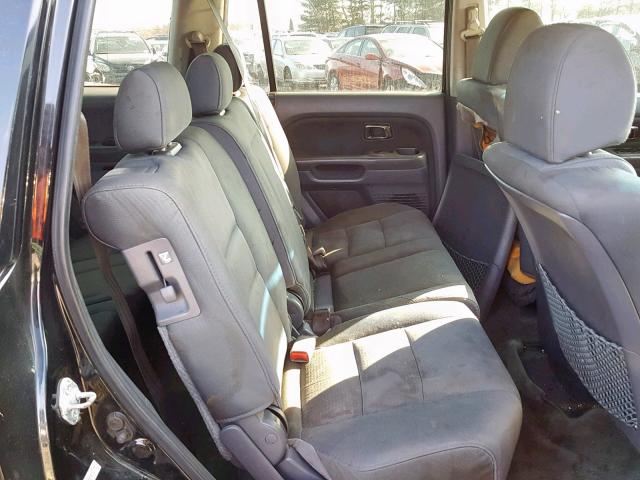 5FNYF28137B030373 - 2007 HONDA PILOT LX BLACK photo 6