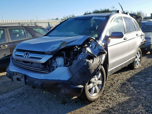 JHLRE38757C001233 - 2007 HONDA CR-V EXL SILVER photo 2