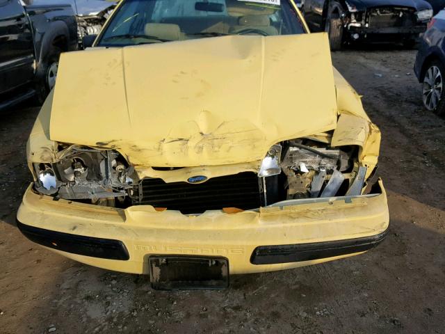 1FABP40A8KF171170 - 1989 FORD MUSTANG LX YELLOW photo 7