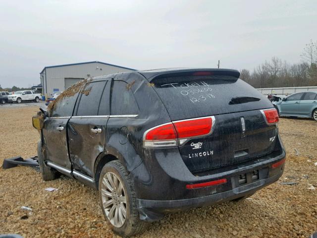 2LMDJ6JK7DBL39036 - 2013 LINCOLN MKX BLACK photo 3