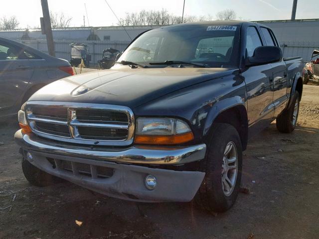 1D7HL48X53S304006 - 2003 DODGE DAKOTA QUA BLACK photo 2