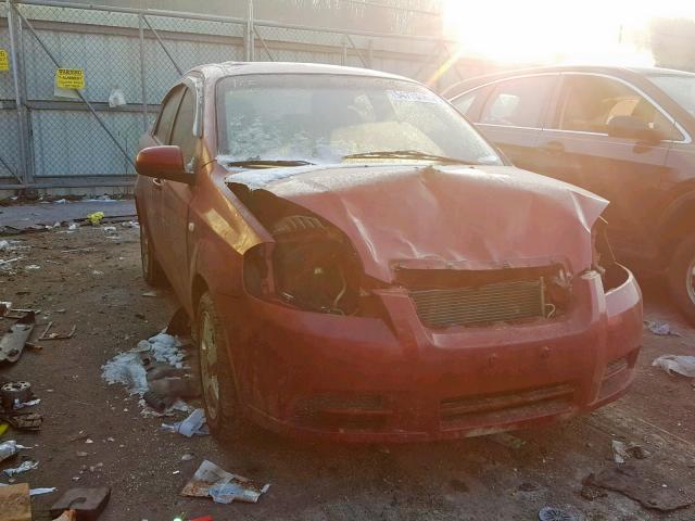 KL1TG566X7B066112 - 2007 CHEVROLET AVEO LT RED photo 1