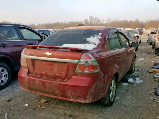 KL1TG566X7B066112 - 2007 CHEVROLET AVEO LT RED photo 4