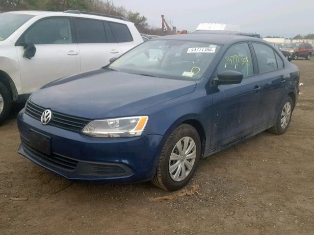 3VW1K7AJ3EM359729 - 2014 VOLKSWAGEN JETTA BASE 蓝色 照片 2