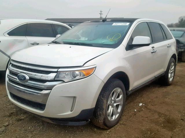 2FMDK4JC0BBA01979 - 2011 FORD EDGE SEL WHITE photo 2