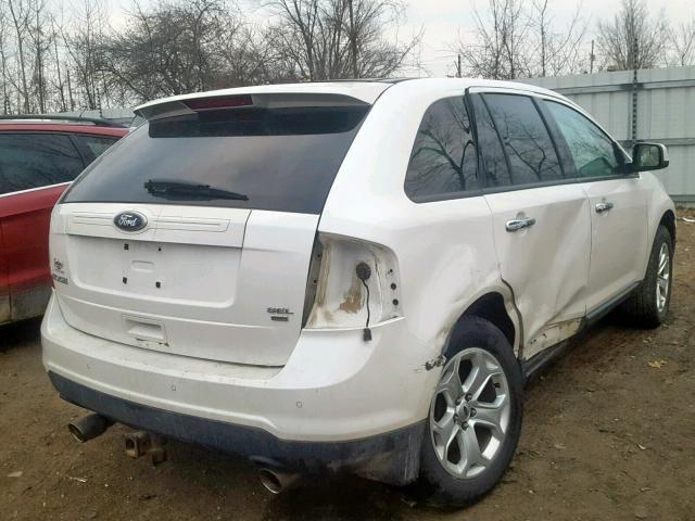 2FMDK4JC0BBA01979 - 2011 FORD EDGE SEL WHITE photo 4