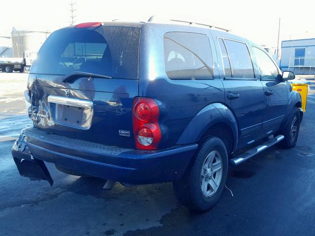 1D4HB48D54F226357 - 2004 DODGE DURANGO SL BLUE photo 4