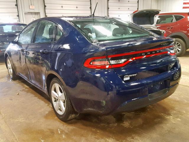 1C3CDFBB9GD661245 - 2016 DODGE DART SXT BLUE photo 3