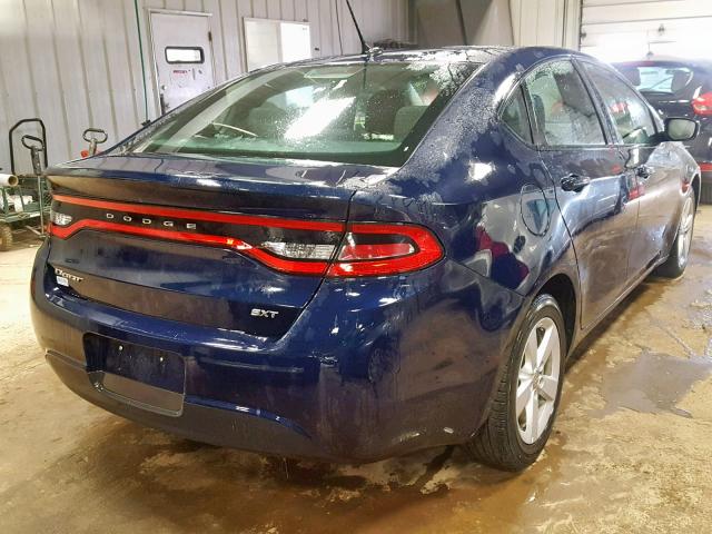 1C3CDFBB9GD661245 - 2016 DODGE DART SXT BLUE photo 4