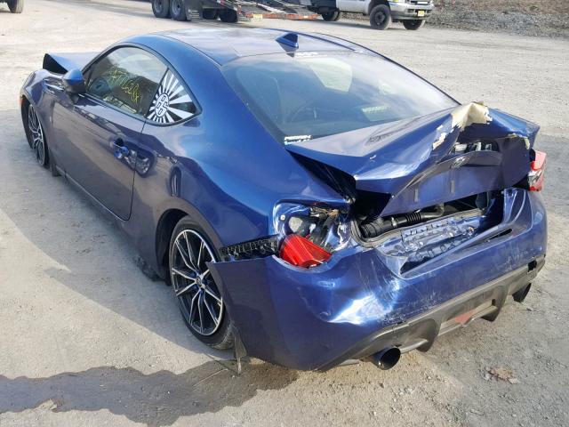 JF1ZNAA15H9705895 - 2017 TOYOTA 86 BASE BLUE photo 3