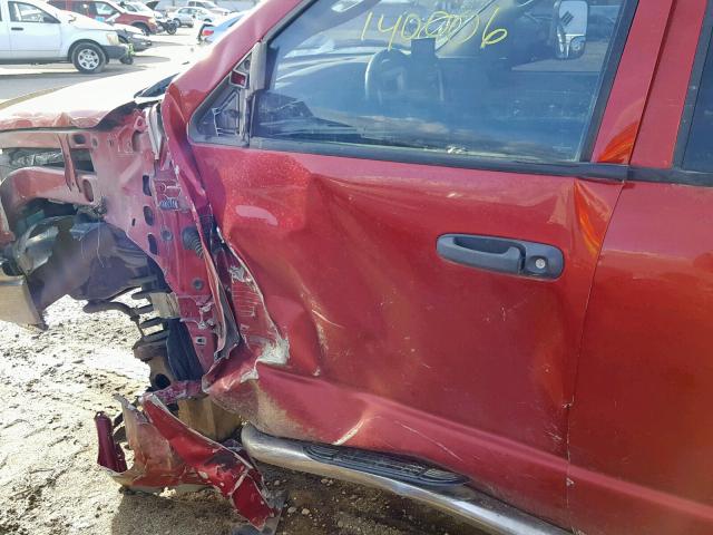 3D7KS28A48G156308 - 2008 DODGE RAM 2500 S RED photo 10