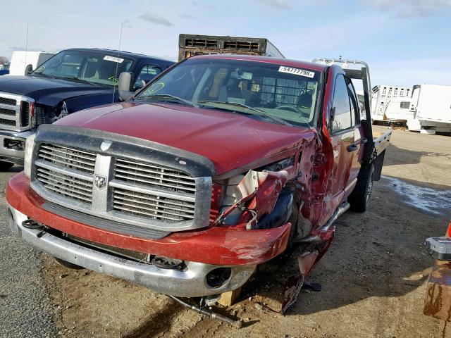 3D7KS28A48G156308 - 2008 DODGE RAM 2500 S RED photo 2