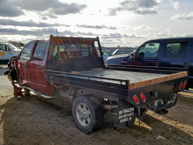 3D7KS28A48G156308 - 2008 DODGE RAM 2500 S RED photo 3