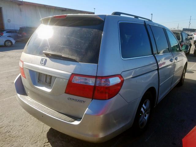 5FNRL38695B065124 - 2005 HONDA ODYSSEY EX SILVER photo 4