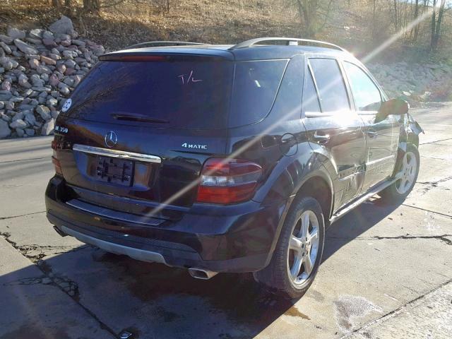 4JGBB86E58A313986 - 2008 MERCEDES-BENZ ML 350 BLACK photo 4