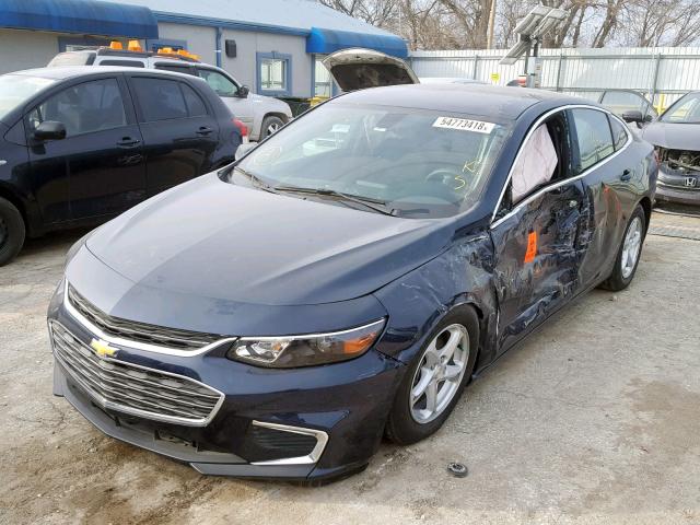 1G1ZB5ST3HF157982 - 2017 CHEVROLET MALIBU LS Көк фото 2