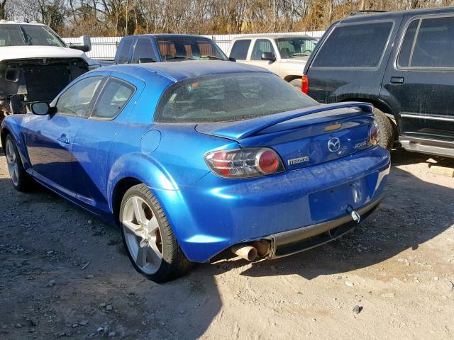 JM1FE17N540132356 - 2004 MAZDA RX8 BLUE photo 3