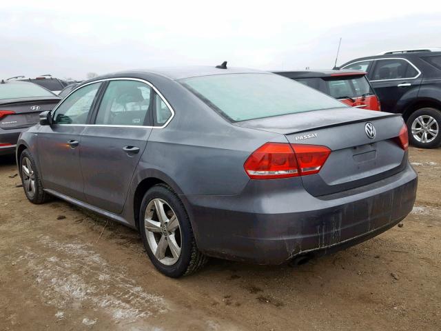 1VWAS7A30EC034362 - 2014 VOLKSWAGEN PASSAT S GRAY photo 3