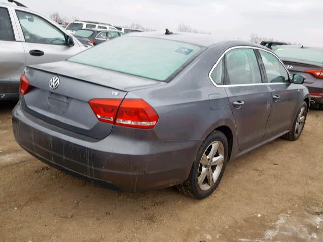 1VWAS7A30EC034362 - 2014 VOLKSWAGEN PASSAT S GRAY photo 4