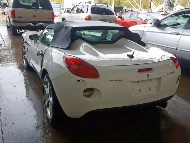 1G2MB35B49Y107207 - 2009 PONTIAC SOLSTICE WHITE photo 3