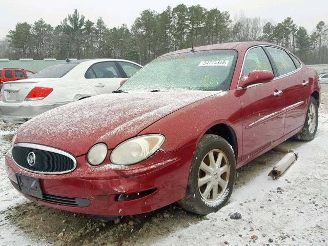 2G4WD562151353732 - 2005 BUICK LACROSSE C RED photo 2