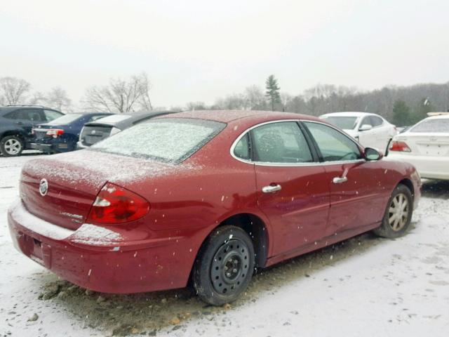 2G4WD562151353732 - 2005 BUICK LACROSSE C RED photo 4