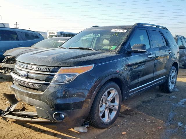 1FM5K8F80EGB07944 - 2014 FORD EXPLORER L BLACK photo 2