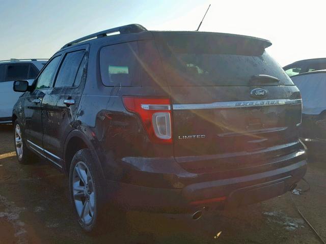 1FM5K8F80EGB07944 - 2014 FORD EXPLORER L BLACK photo 3