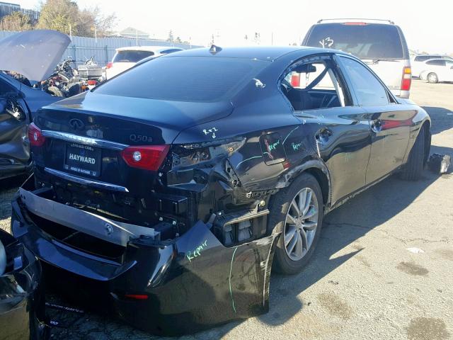 JN1BV7AP1FM336985 - 2015 INFINITI Q50 BASE BLACK photo 4