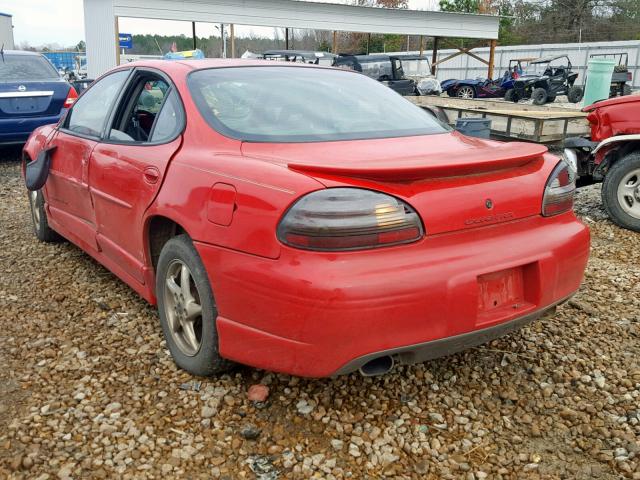 1G2WP52K7YF185758 - 2000 PONTIAC GRAND PRIX RED photo 3