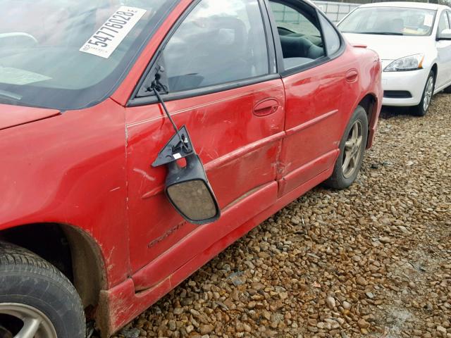1G2WP52K7YF185758 - 2000 PONTIAC GRAND PRIX RED photo 9