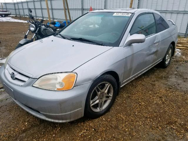 1HGEM21932L802645 - 2002 HONDA CIVIC EX SILVER photo 2