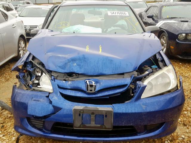 1HGES16334L024418 - 2004 HONDA CIVIC DX V BLUE photo 7