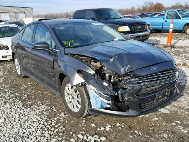 3FA6P0G72FR244675 - 2015 FORD FUSION S GRAY photo 1