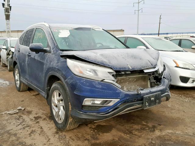 5J6RM4H78GL061975 - 2016 HONDA CR-V EXL BLUE photo 1