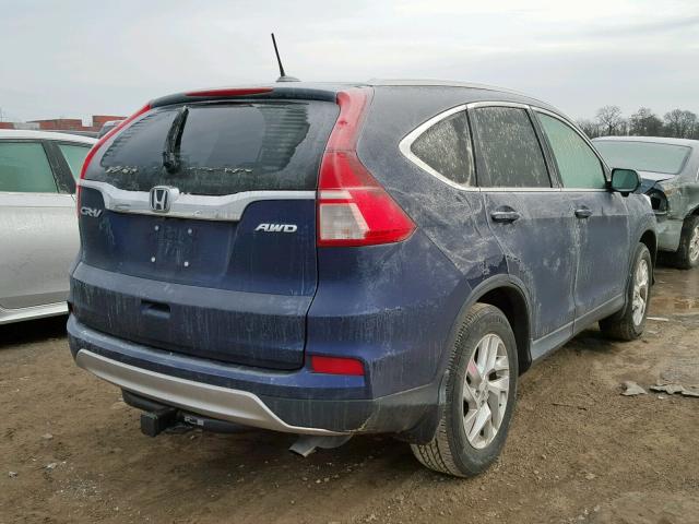 5J6RM4H78GL061975 - 2016 HONDA CR-V EXL BLUE photo 4