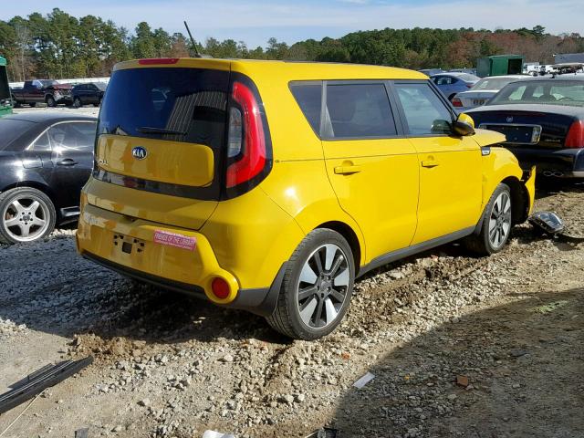 KNDJX3A5XE7078036 - 2014 KIA SOUL ! YELLOW photo 4