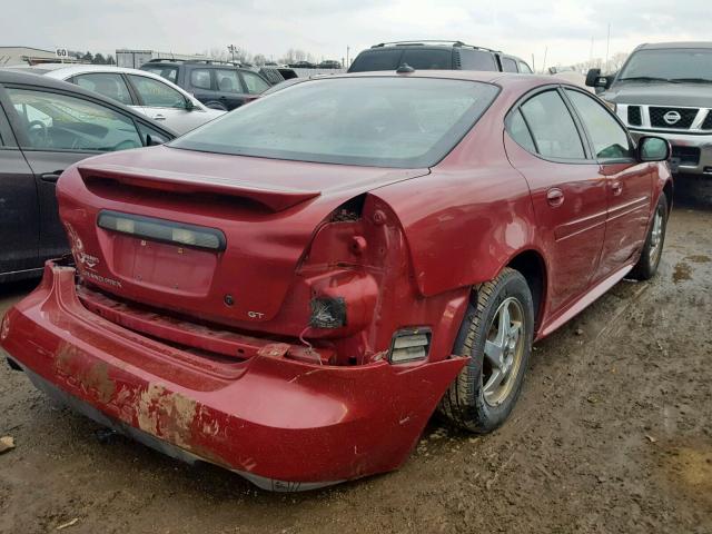 2G2WS522141109808 - 2004 PONTIAC GRAND PRIX ბურგუნდია ფოტო 4