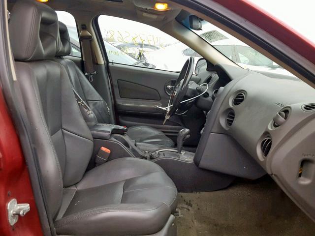 2G2WS522141109808 - 2004 PONTIAC GRAND PRIX ბურგუნდია ფოტო 5