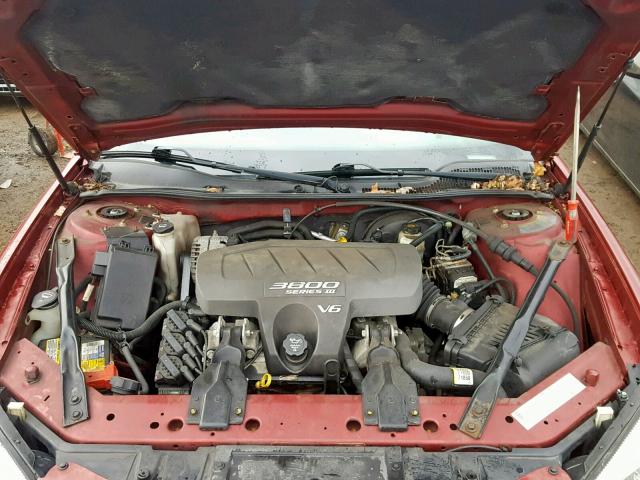 2G2WS522141109808 - 2004 PONTIAC GRAND PRIX ბურგუნდია ფოტო 7