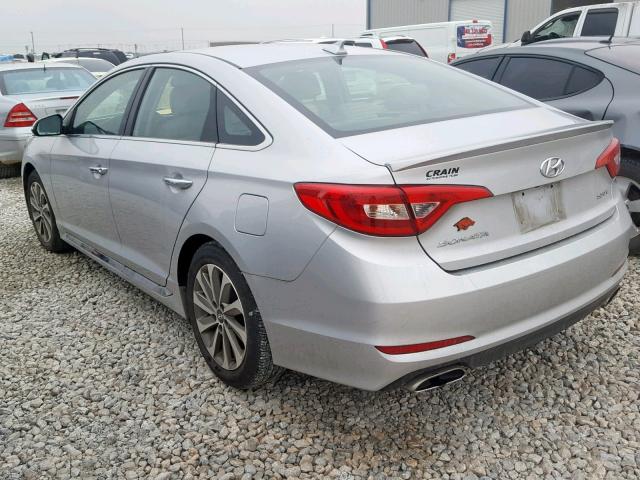 5NPE34AF6FH127161 - 2015 HYUNDAI SONATA SPO SILVER photo 3